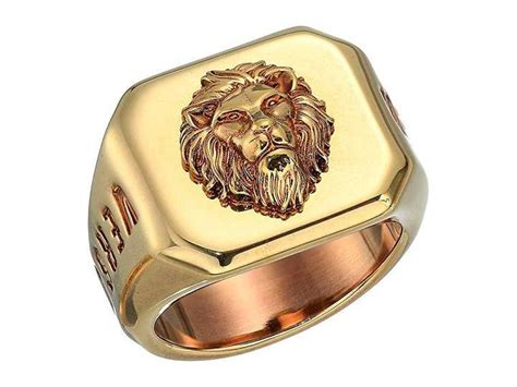 lion versace ring